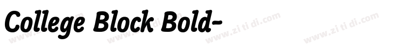 College Block Bold字体转换 College Block Bold字体转换